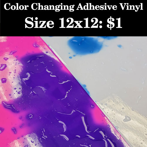 Color Changing Permanent Vinyl - Red Hot - 12x12 Sheet
